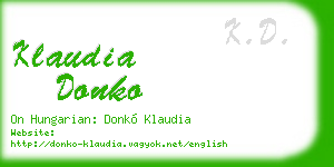 klaudia donko business card