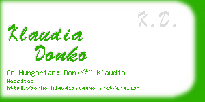 klaudia donko business card